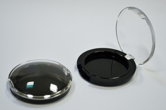 Round and Transparent Cap Blush Container PH37